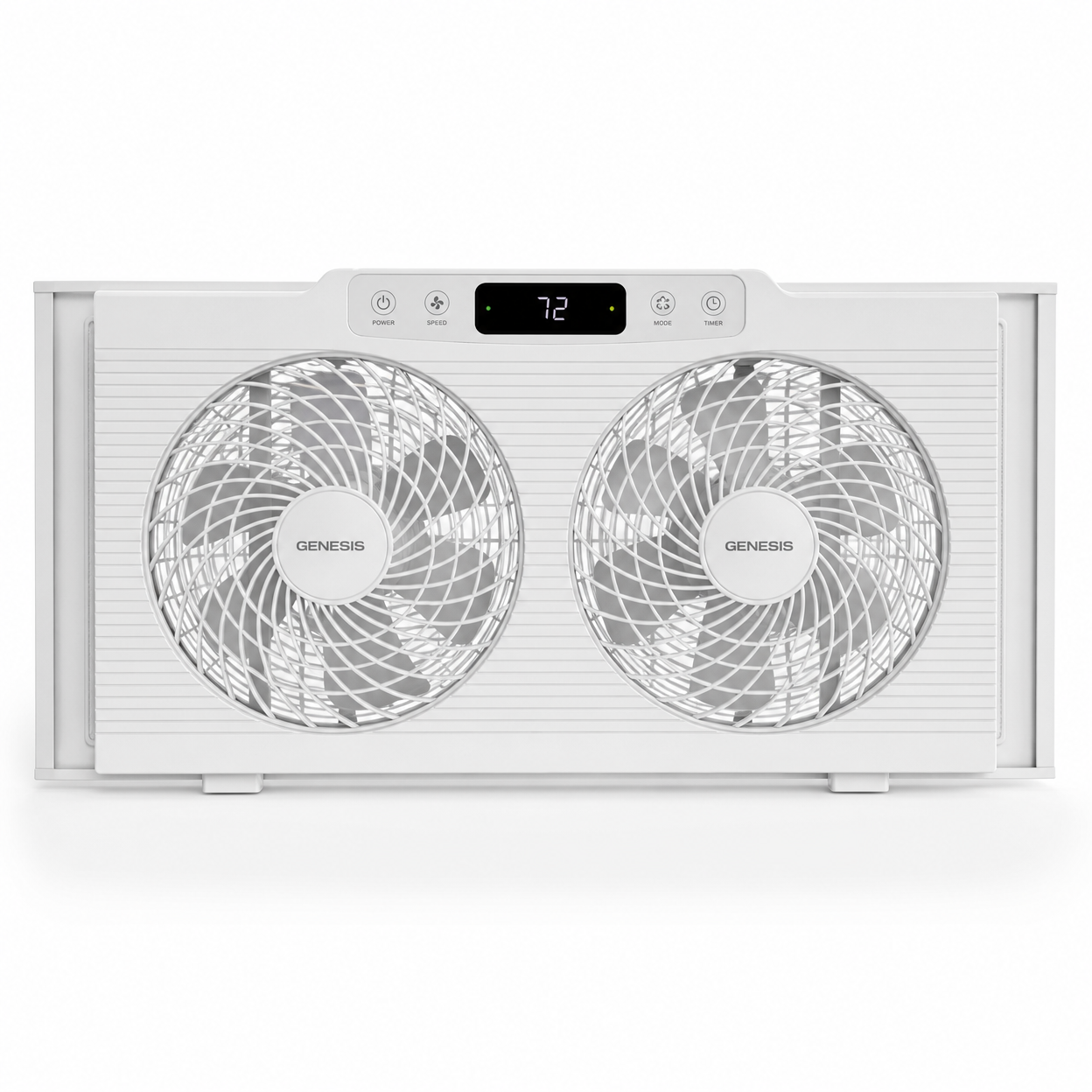 Genesis Twin Window Fan with LED Display